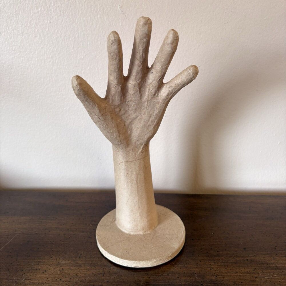 DIY Ready to Paint Halloween Hand Arm Prop Paper Mache Darice Jewelry Display